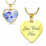 I Know Heaven Is A Beautiful Place Because They Have My Dad Heart Pendant Necklace - Heart Luxury Necklace (Gold Plated)