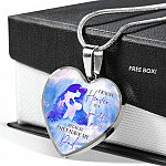 I Know Heaven Is A Beautiful Place Because They Have My Dad Heart Pendant Necklace - Heart Luxury Necklace (Silver)