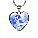 I Know Heaven Is A Beautiful Place Because They Have My Dad Heart Pendant Necklace - Heart Luxury Necklace (Silver)