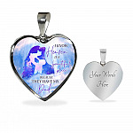 I Know Heaven Is A Beautiful Place Because They Have My Dad Heart Pendant Necklace - Heart Luxury Necklace (Silver)