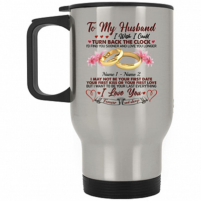 14 oz. Silver Travel Mug
