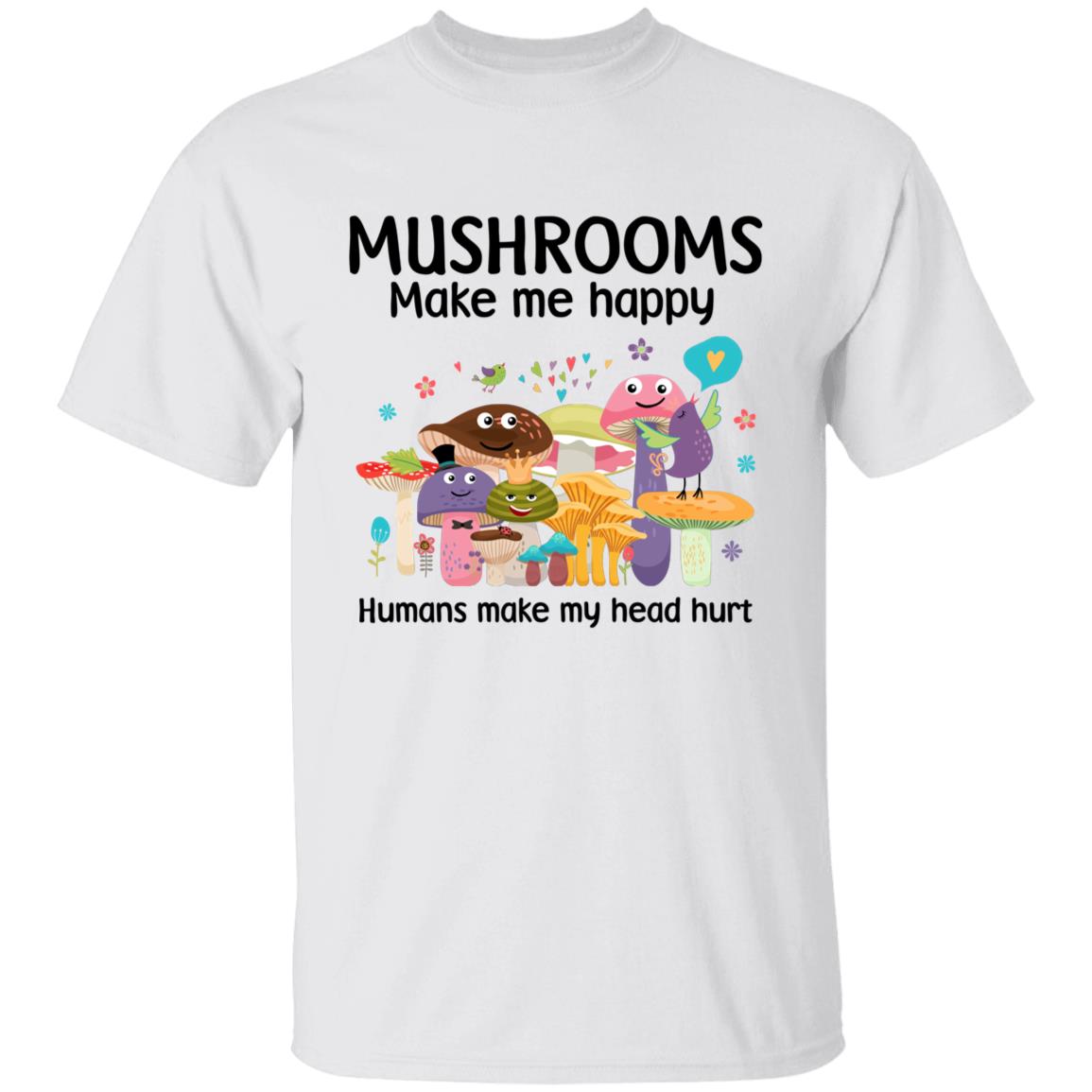 mushroom, White, Unisex T-Shirt