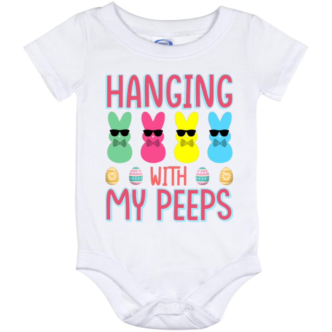 Hanging With My Peep, White, Baby Onesie - 12 Month