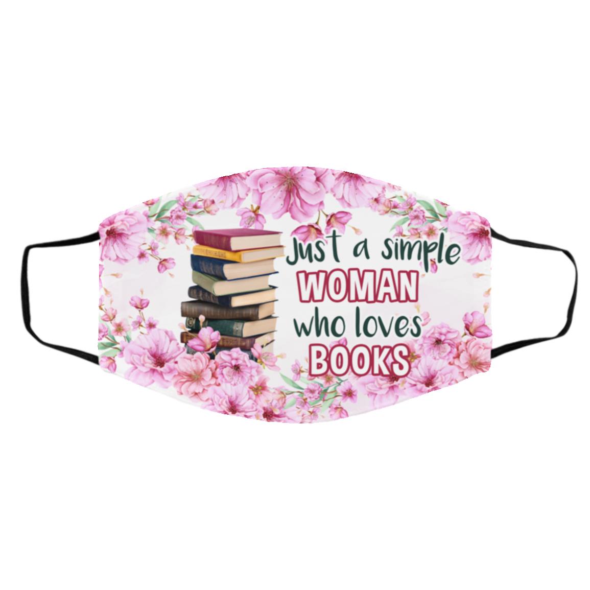 Just A Simple Woman, White, Cloth Face Cover – Medium/Large