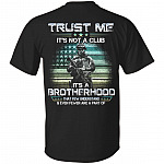 Trust Me It's Not A Club It's A Brotherhood That Few Understand Veteran Print On Back T-Shirt Only, Black, Unisex T-Shirt