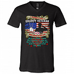 Grumpy Tshirt, Black, V-Neck T-Shirt Grumpy Tshirt, Black, V-Neck T-Shirt
