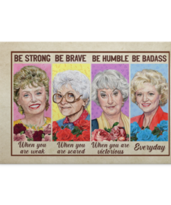 Be Strong when You Are Weak Be Brave when You Are Scared Framed Canvas Prints-Unframed Poster-Home Decor Wall Art, White, 0.75'' Framed Canvas