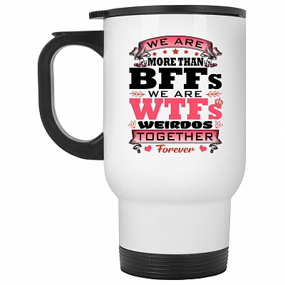 14 oz. White Travel Mug