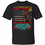 There's This Grumpy Veterran W, Black, Unisex T-Shirt