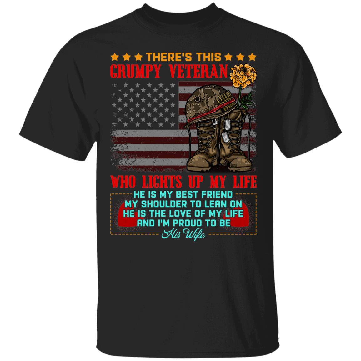 There's This Grumpy Veterran W, Black, Unisex T-Shirt