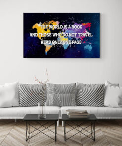 Alternative view of The World Is A Book Gallery Wrapped Framed Canvas Prints - Unframed Poster - Home Decor Wall Art