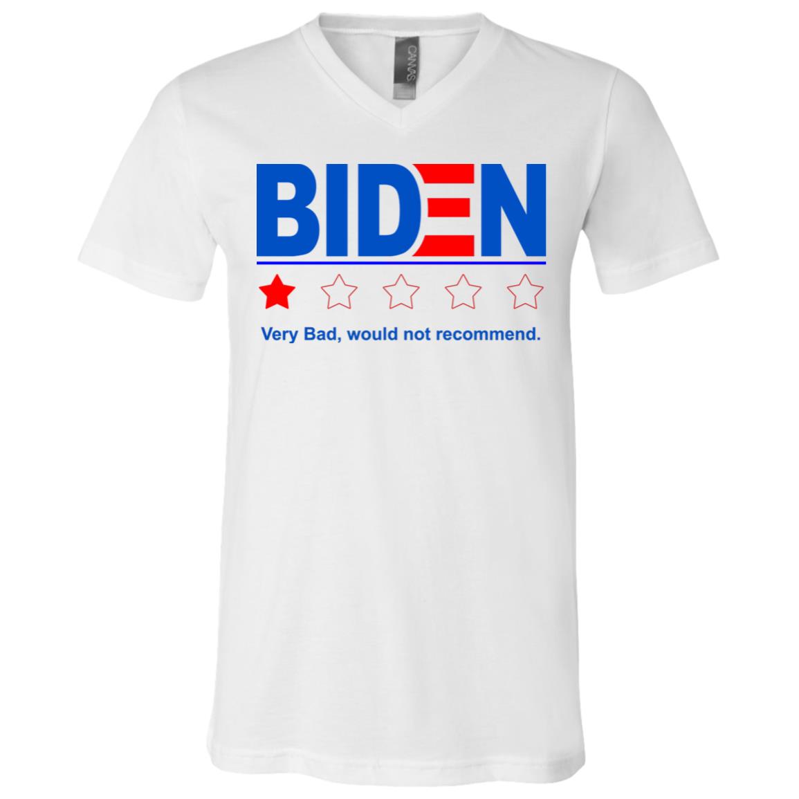 Biden Very Bad, White, V-Neck T-Shirt Biden Very Bad, White, V-Neck T-Shirt