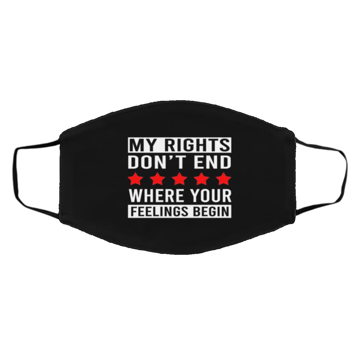 Rights Mask, Black, Cloth Face Cover – Medium/Large