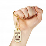To My Son I Wish You Strength to Face Challenges with Confidence I Wish You Adventure Dog Tag Pendant Necklace - Dog Tag (Gold Plated) To My Son I Wish You Strength to Face Challenges with Confidence I Wish You Adventure Dog Tag Pendant Necklace - Dog Tag (Gold Plated)
