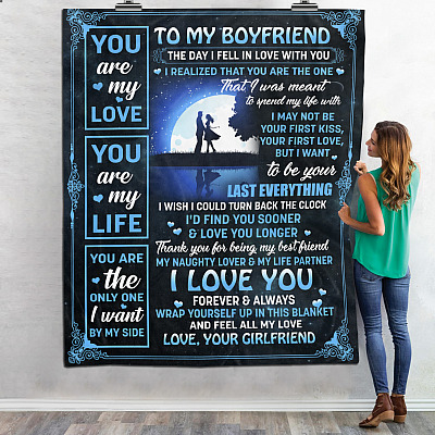 To My Boyfriend The Day I Fell In Love With You I Realized That You Are The One Fleece Blanket - Mink Sherpa Blanket
