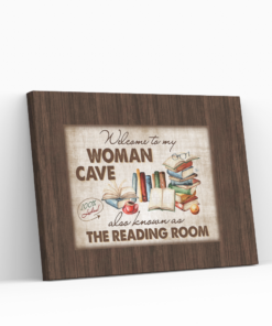 Alternative view of Welcome To Woman Cave Also Known As The Reading Room Framed Canvas - Unframed Poster - Reading Book Home Decor