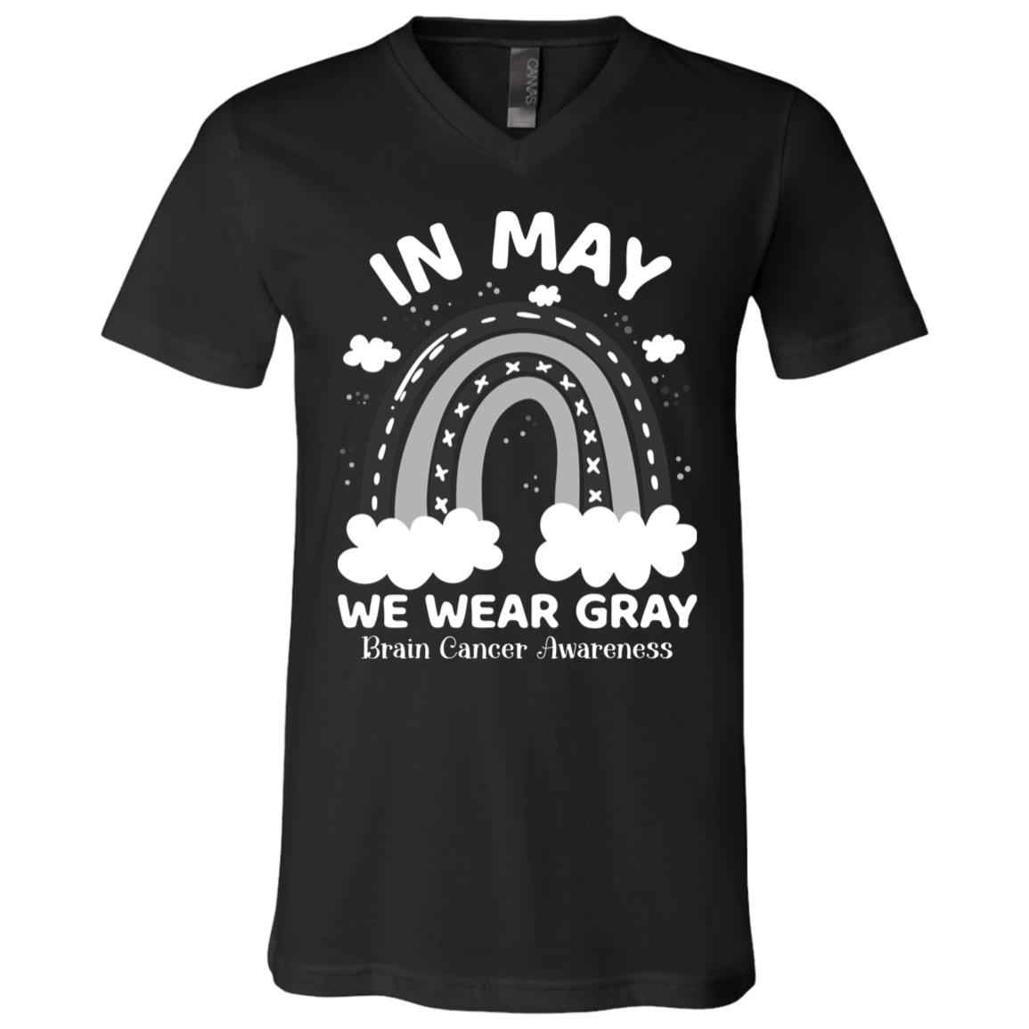 In May Tshirt Vneck, Black, V-Neck T-Shirt
