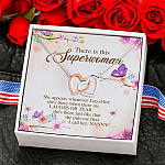 6NH. Superwoman Nanny -CARD Interlocking Hearts Necklace 6