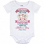 Personalized Grandma Tol, White, Baby Onesie - 12 Month