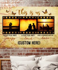 Alternative view of Personalized Fishing Couple This Is Us Little Bit Crazy Love Romantic Gift Canvas Prints - Unframed Poster