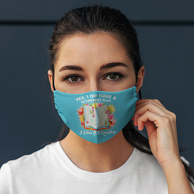 Alternative view of I Do Have a Retirement Plan I Plan on Reading Washable Reusable Face Mask - Facemask for Retiree