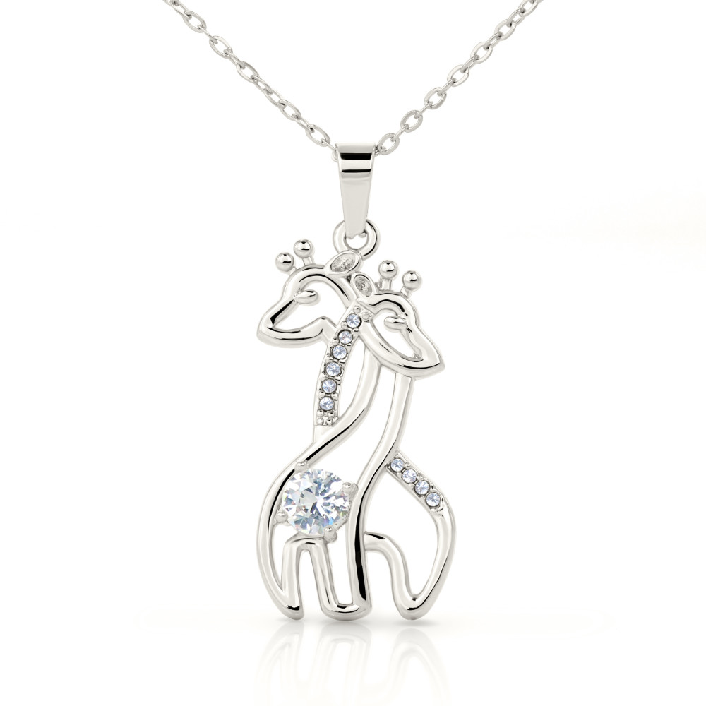 To My Granddaughter Never Forget I Love You I Hope You Believe in Yourself Giraffe Necklace Pendant Necklace