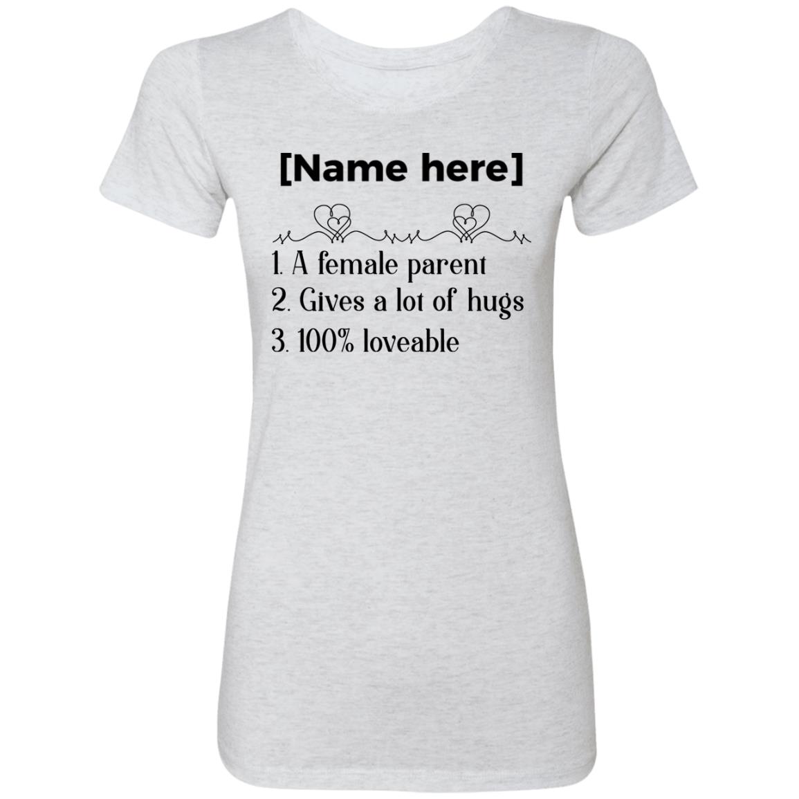 Personalized Mom, Heather White, Premium Ladies T-Shirt