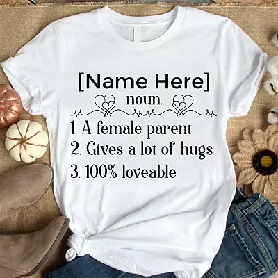Alternative view of Personalized Mom Definition Ladies T-Shirt - Premium Ladies Triblend Dolman Sleeve Shirt