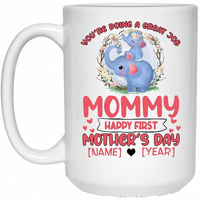 15 oz. White Mug
