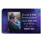 Personalized Photo If We Had A Star Gallery Wrapped Framed Canvas Prints - Unframed Poster - Home Wall Art, White, 0.75'' Framed Canvas