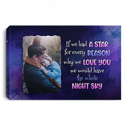Personalized Photo If We Had A Star Gallery Wrapped Framed Canvas Prints - Unframed Poster - Home Wall Art, White, 0.75'' Framed Canvas