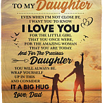From Dad to blanket, White, Cozy Plush Fleece Blanket - 50x60