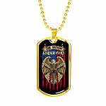 One Nation Under God Dog Tag Necklace - Dog Tag (Gold Plated)