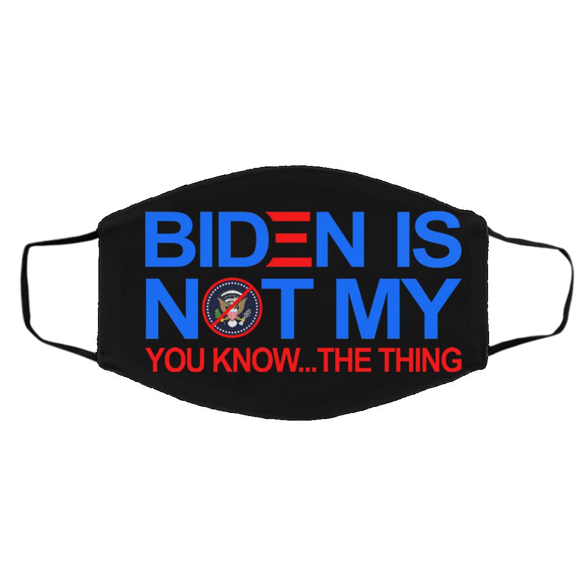 Biden Is Not My, Black, Cloth Face Cover – Medium/Large