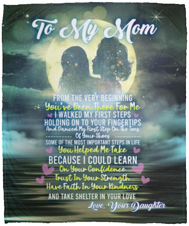 To My Mom Blanket Mother's Day, White, Cozy Plush Fleece Blanket - 50x60