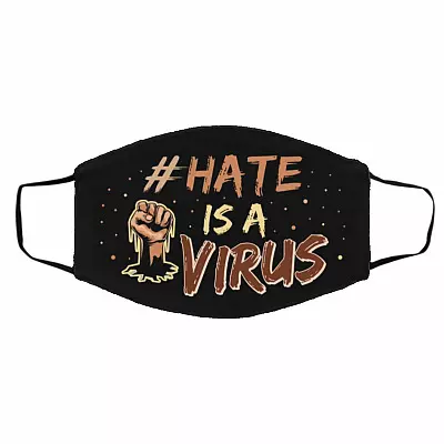 Hate Mask, Black, Cloth Face Cover – Medium/Large