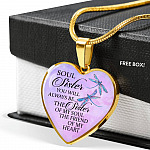 You Will Always Be The Sister Of My Soul Heart Pendant Necklace - Necklaces For Your Sister - Heart Luxury Necklace (Gold Plated) You Will Always Be The Sister Of My Soul Heart Pendant Necklace - Necklaces For Your Sister - Heart Luxury Necklace (Gold Plated)