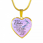 You Will Always Be The Sister Of My Soul Heart Pendant Necklace - Necklaces For Your Sister - Heart Luxury Necklace (Gold Plated) You Will Always Be The Sister Of My Soul Heart Pendant Necklace - Necklaces For Your Sister - Heart Luxury Necklace (Gold Plated)
