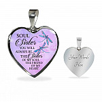 You Will Always Be The Sister Of My Soul Heart Pendant Necklace - Necklaces For Your Sister - Heart Luxury Necklace (Silver) You Will Always Be The Sister Of My Soul Heart Pendant Necklace - Necklaces For Your Sister - Heart Luxury Necklace (Silver)
