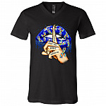 Don't Judge What You, Black, V-Neck T-Shirt