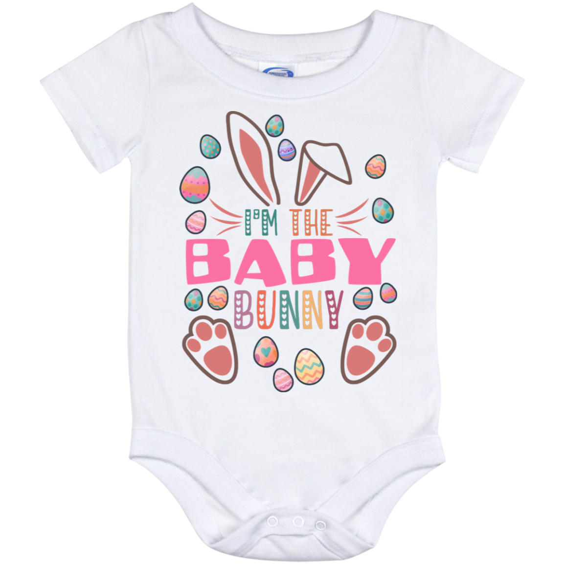 I'm The Baby Bunny Baby Easter Onesie - Baby Toddlers Bodysuit, White, Baby Onesie - 12 Month