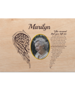 Personalized Custom Photo The Moment That You Left Me Memorial Framed Canvas Prints - Unframed Poster, White, 0.75'' Framed Canvas