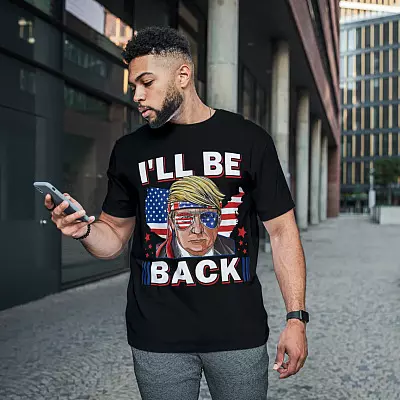 Alternative view of I'll Be Back T-Shirt - Support Trump Shirt