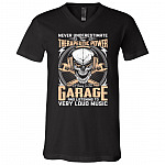 Never Underestimate The Therapeutic, Black, V-Neck T-Shirt