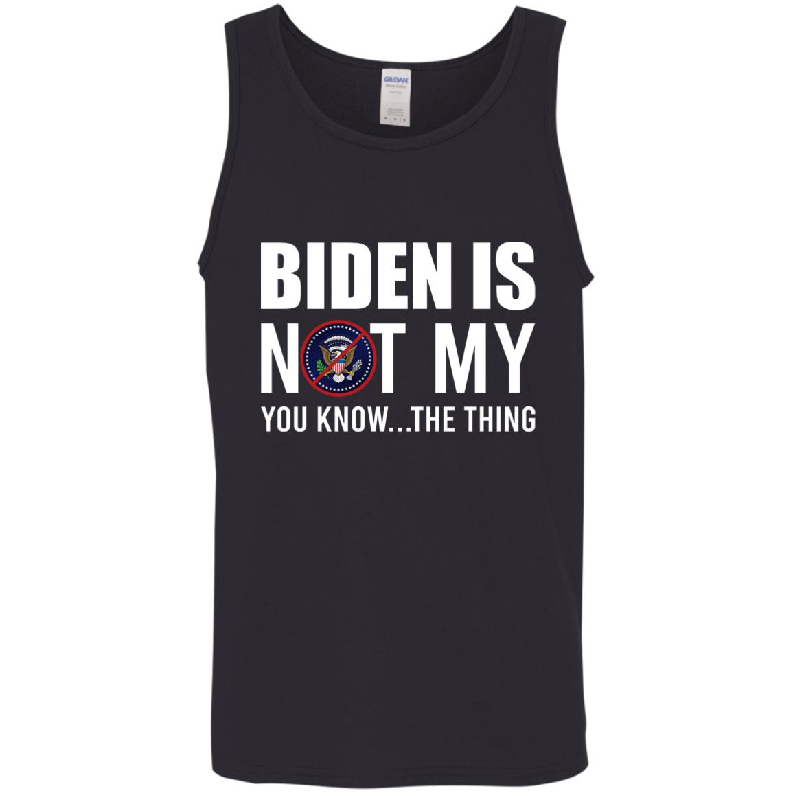 Political Shirt Biden Is No, Black, Unisex Tank Top