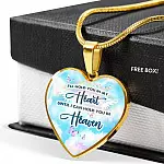I'll Hold You In My Heart Until I Can Hold You In Heaven Heart Pendant Necklace - Heart Luxury Necklace (Gold Plated) I'll Hold You In My Heart Until I Can Hold You In Heaven Heart Pendant Necklace - Heart Luxury Necklace (Gold Plated)