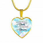 I'll Hold You In My Heart Until I Can Hold You In Heaven Heart Pendant Necklace - Heart Luxury Necklace (Gold Plated)