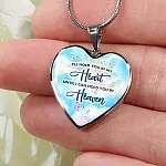 I'll Hold You In My Heart Until I Can Hold You In Heaven Heart Pendant Necklace - Heart Luxury Necklace (Silver) I'll Hold You In My Heart Until I Can Hold You In Heaven Heart Pendant Necklace - Heart Luxury Necklace (Silver)