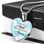 I'll Hold You In My Heart Until I Can Hold You In Heaven Heart Pendant Necklace - Heart Luxury Necklace (Silver) I'll Hold You In My Heart Until I Can Hold You In Heaven Heart Pendant Necklace - Heart Luxury Necklace (Silver)