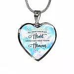 I'll Hold You In My Heart Until I Can Hold You In Heaven Heart Pendant Necklace - Heart Luxury Necklace (Silver) I'll Hold You In My Heart Until I Can Hold You In Heaven Heart Pendant Necklace - Heart Luxury Necklace (Silver)